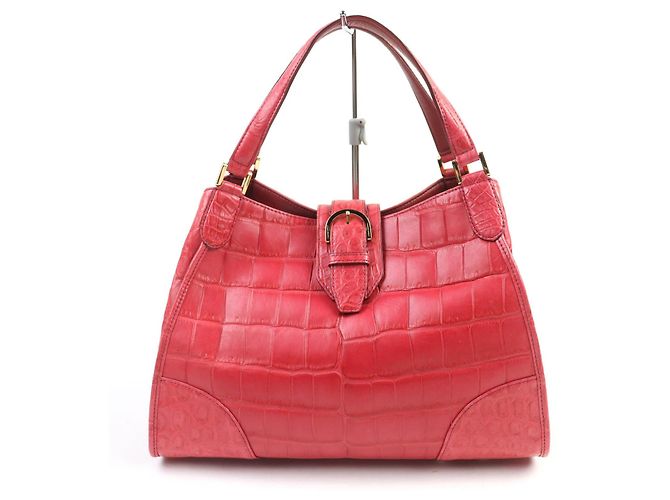 Autre Marque Bolsa de mão de crocodilo COCOCELUX GOLD Vermelho