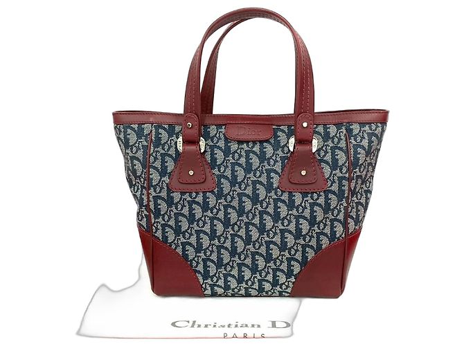 Christian Dior Trotter Canvas Leather Handbag