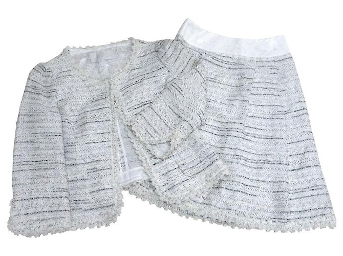 Autre Marque Conjunto de tweed Franco Ferraro Blanco