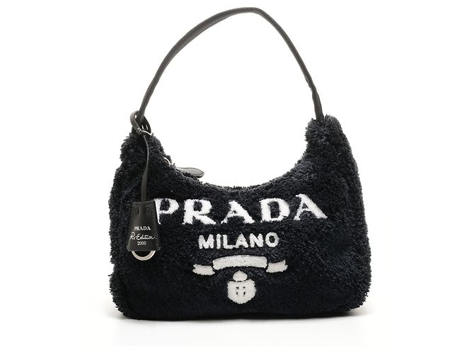 Borsa hobo Prada Terry Mini 2000 Re-Edition Nero