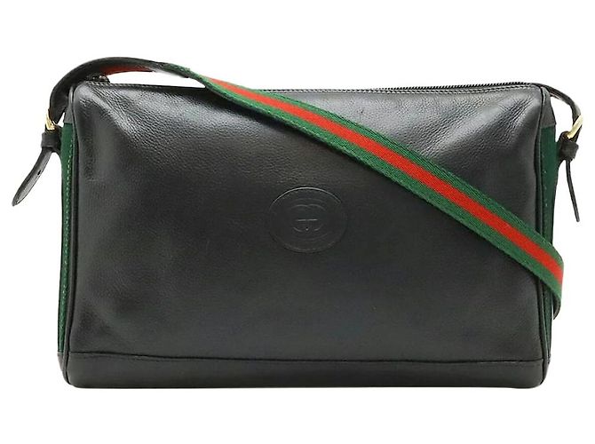 Gucci Bolsa transversal de couro preto
