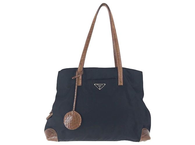 Prada Bolsa de ombro em nylon Tessuto preto