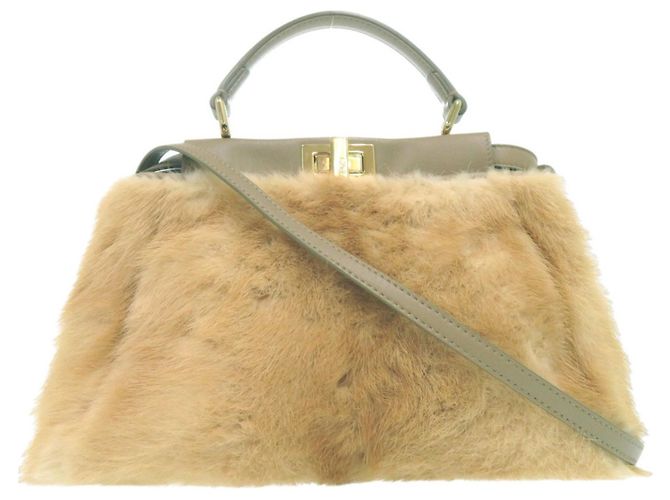Bolsa Fendi Peekaboo Mini Bege