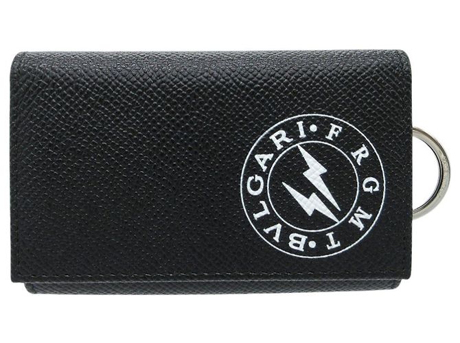 Bulgari Bvlgari x Fragment Leather Keycase Black White