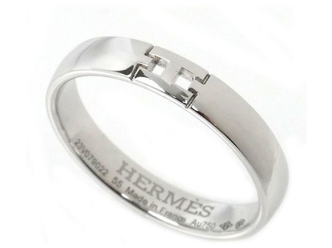 Ring Hermès Bague Hercule en Or Blanc 18K Hermes Doré