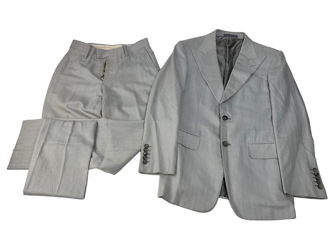 Vintage Gucci Men’s Suit Silver 46/S Silvery