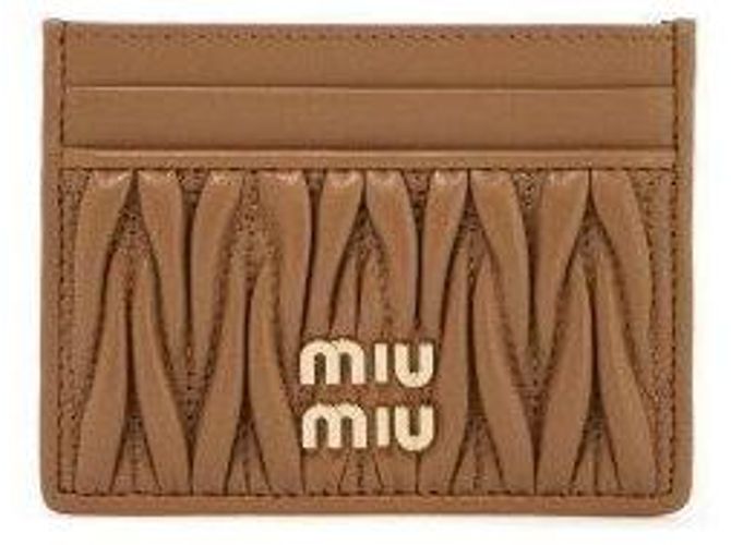 Miu Miu Damen-Kartenhalter Matelassé AFPP Braun