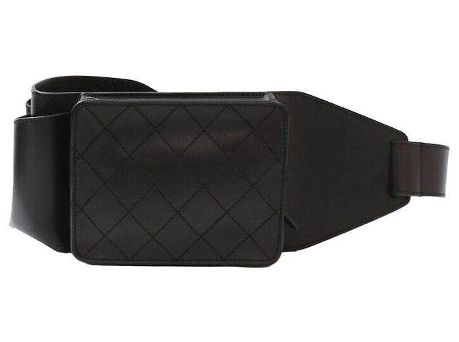 Chanel Uniform Quilted Belt Bag Hip Pack Black