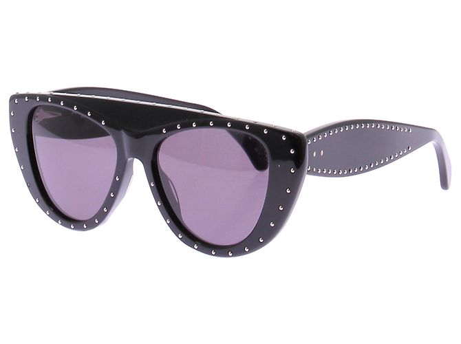 Alaïa Occhiali da sole neri con borchie Nero