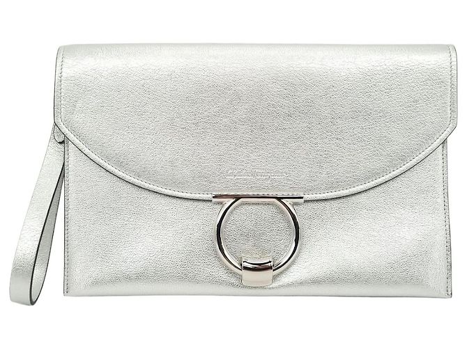 Clutch Mago Salvatore Ferragamo Argento