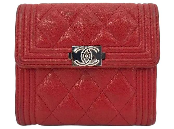 Boy Chanel Portafoglio da bambino Rosso