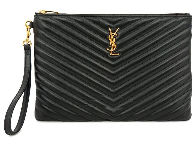 Saint Laurent Medium Clutch Schwarz