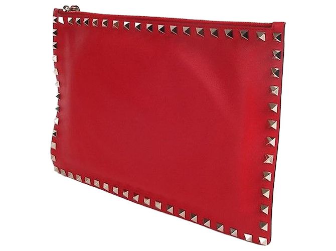 Valentino Pochette Unisexe Rockstud Rouge