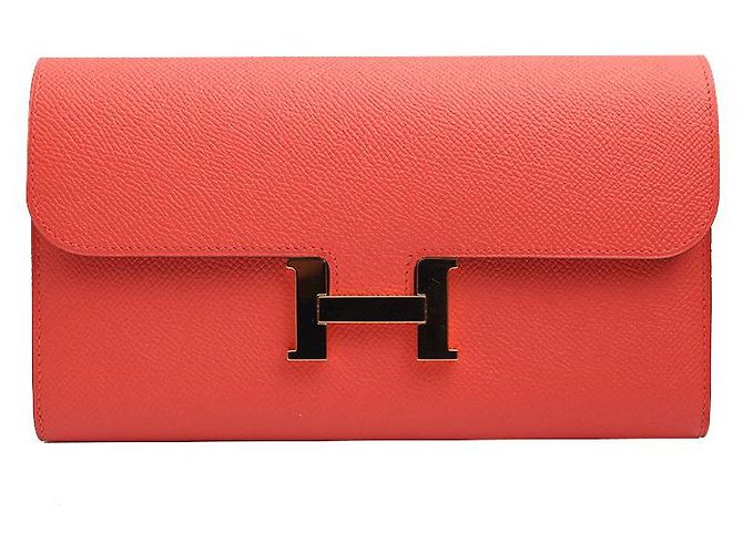 Hermès Constance Long Wallet Rose Jaipur Epsom Gold Hardware Golden
