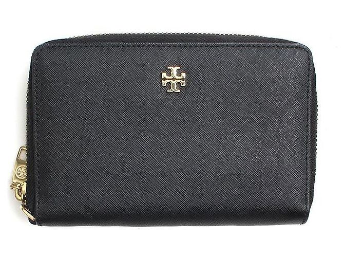 Tory Burch Black Saffiano Leather Wallet