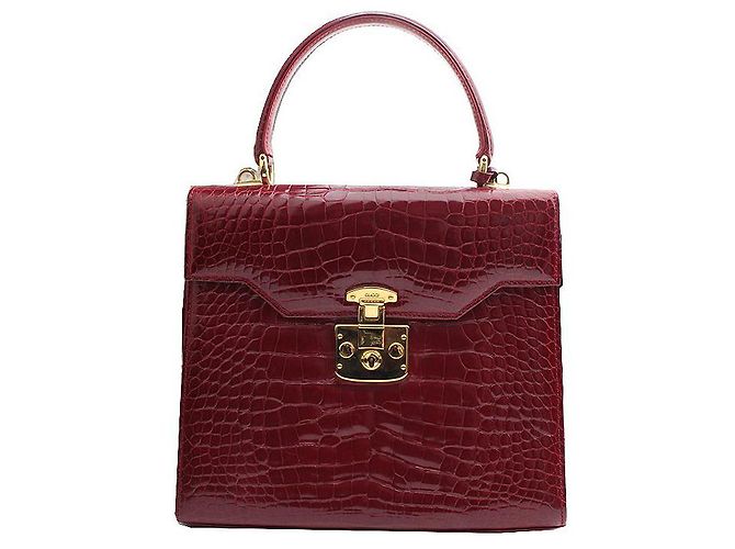 Gucci Borsa Tote e a Spalla Wani Bordeaux Rosso
