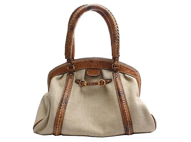 Dior Tote Bag aus braunem Pythonleder 