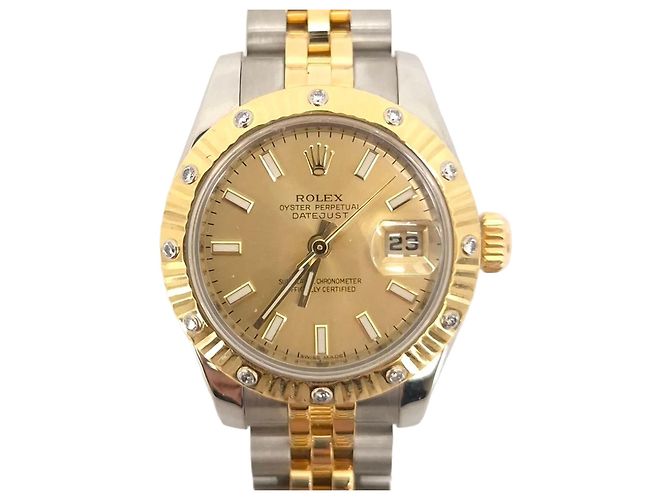 Rolex Datejust Combinaison Diamant Doré