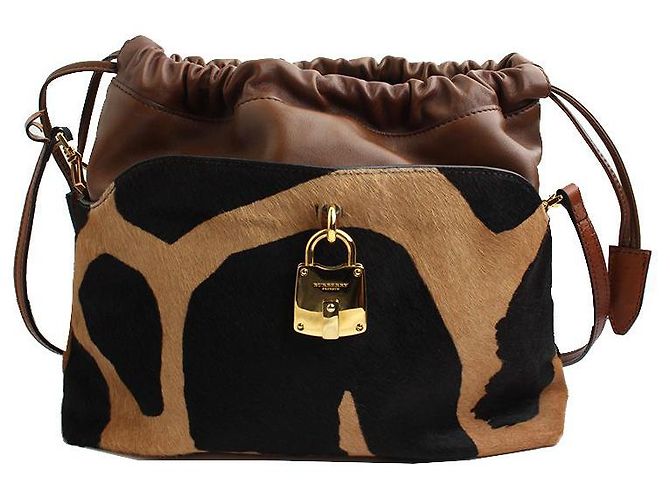 Burberry Borsa a tracolla Prosum Tabi in shearling Nero