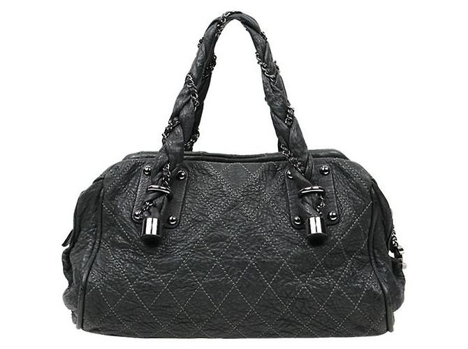 Chanel Borsa a spalla bowling verde scuro