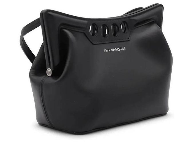 Alexander Mcqueen Mini Borsa Peak Nero