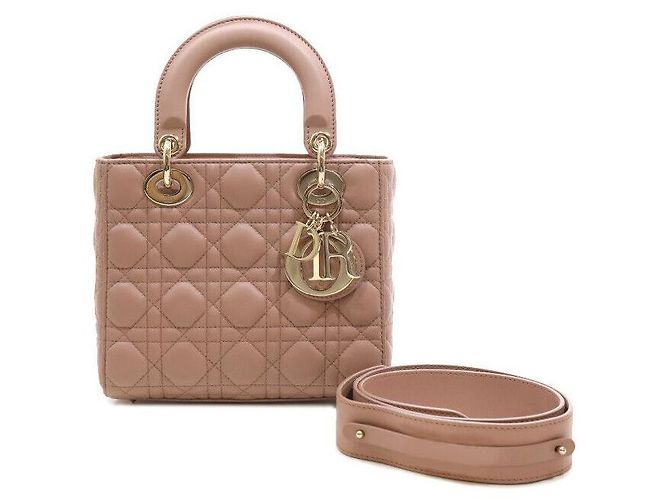 Lady Dior Small Cannage Lambskin Blush Pink