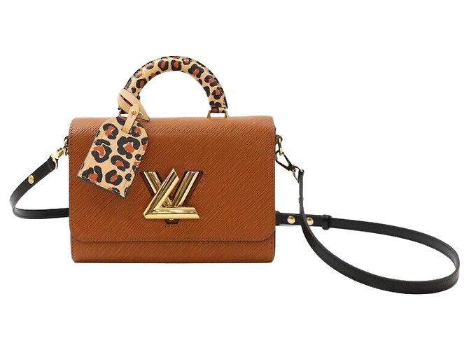 Louis Vuitton Epi Top Handle Twist MM Marrone