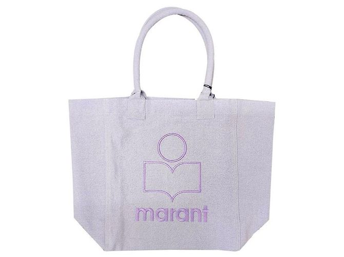 Isabel Marant Bolsa de compras bordada com logo YENKY Lilás Roxo