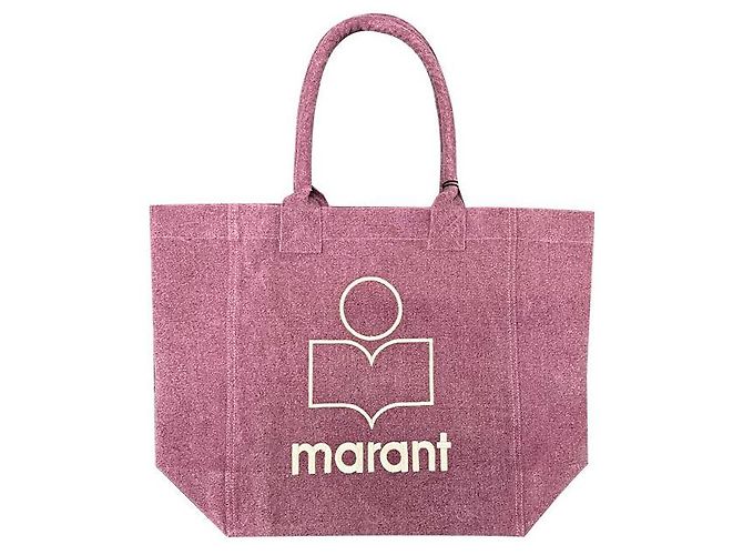 Isabel Marant Bolsa de compras bordada com logo YENKY em ameixa Roxo