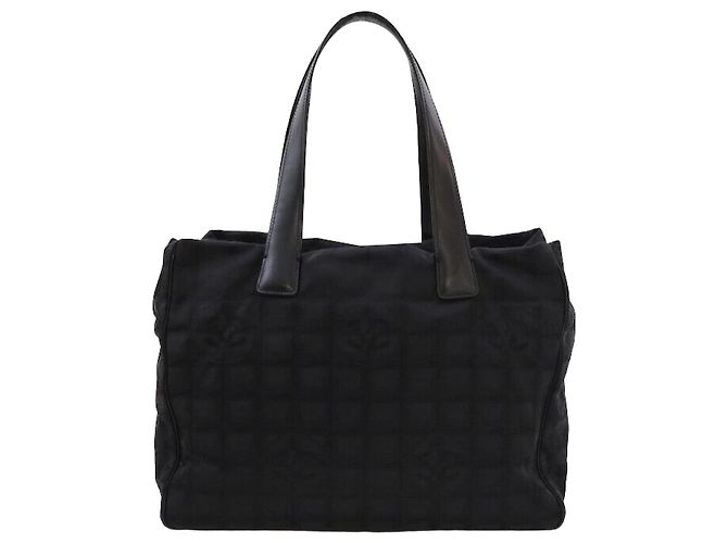 Chanel Nova Bolsa de Viagem Boston Preta Preto