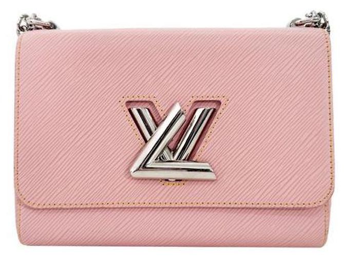 Louis Vuitton Bolsa de ombro com corrente prateada Twist Epaule Rosa