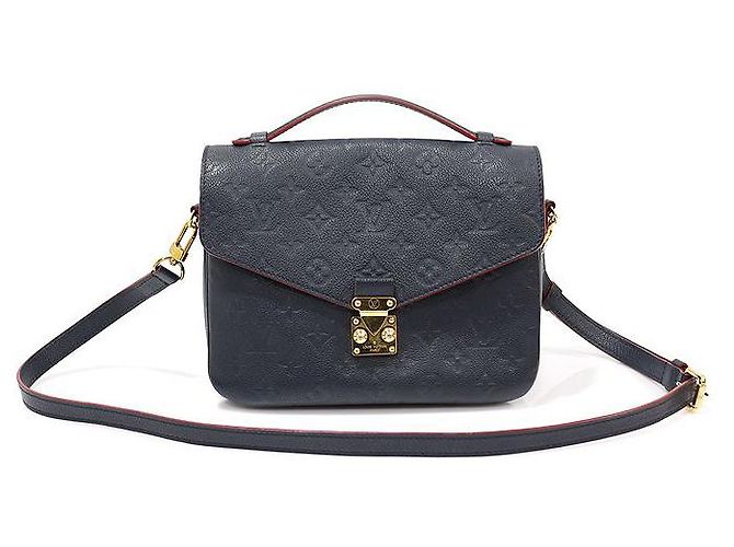 Louis Vuitton Pochette Metis Monogram Empreinte Marine Rouge Bleu
