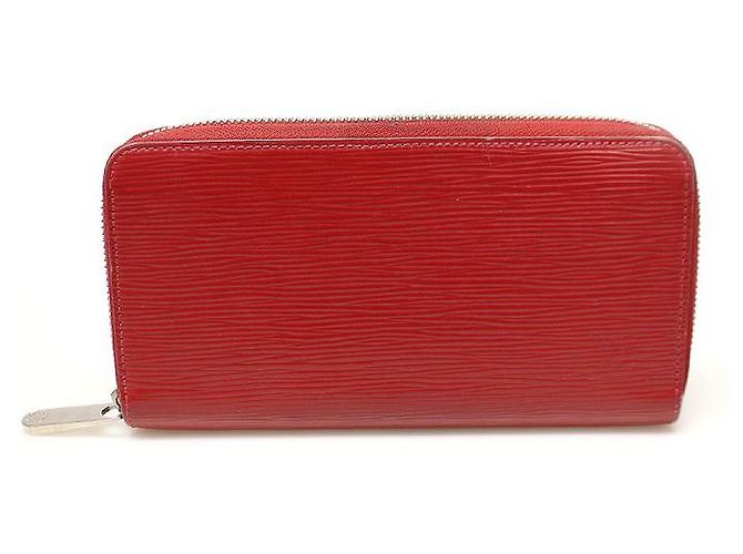 Louis Vuitton Cartera Larga Zippy de Cuero D'épi Plateada Plata