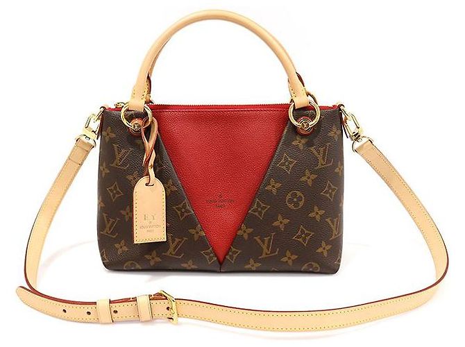Louis Vuitton Monogram Canvas Series Red Tote BB Brown