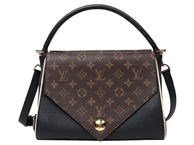 Louis Vuitton Borsa a Spalla Double Flap Monogram Marrone
