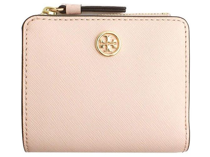 Tory Burch Pink Saffiano Gold-Plated Wallet