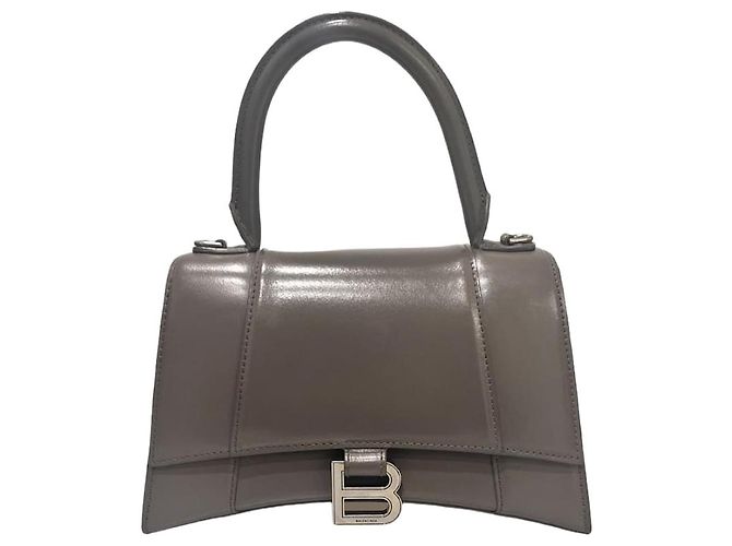 Balenciaga Sac à main Hourglass Small gris Marron