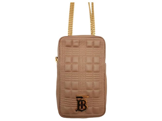 Burberry Mini bolsa Rolla Pouch Camelo Marrom