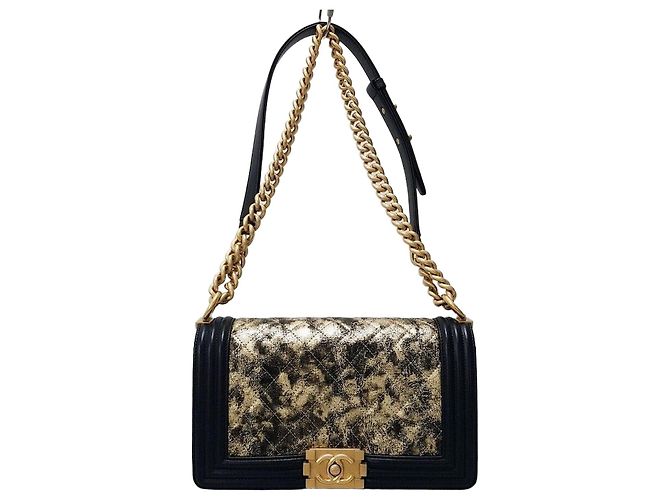 Chanel Boy Bag Medium Metallic Gold Golden