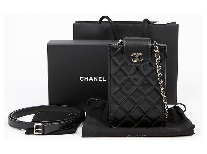 Chanel Handyhalter Gürteltasche Schwarz