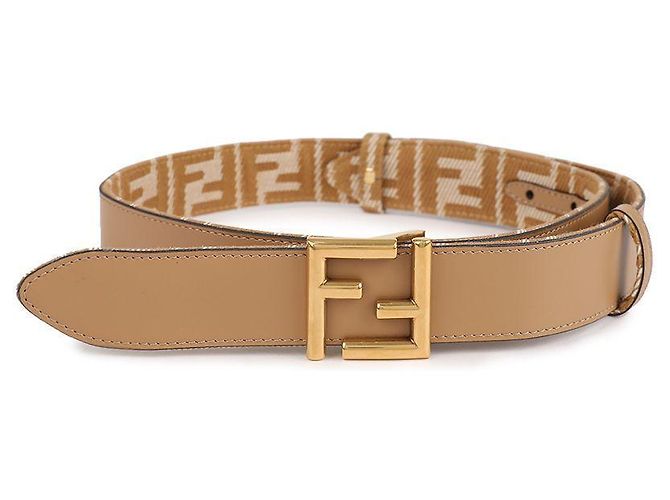 Fendi Cinturón reversible Castaño 