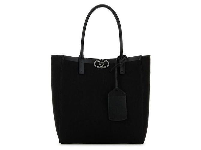 Valentino Borsa tote con logo Nero