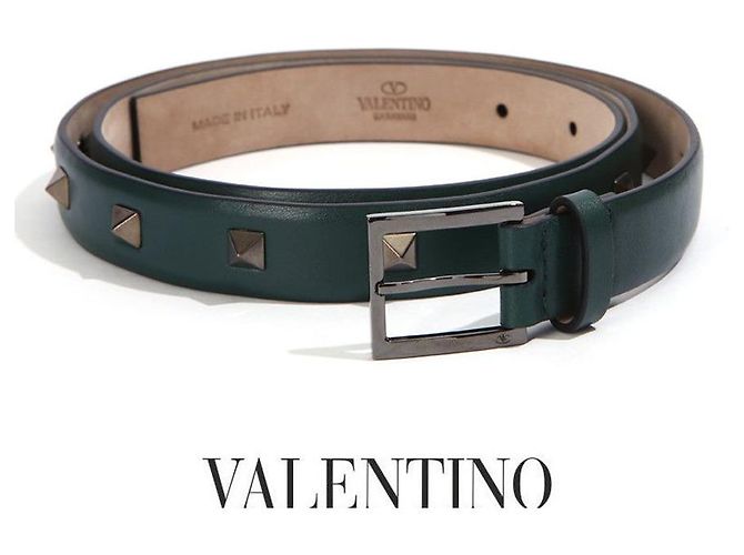 Valentino Rockstud Gürtel Grün
