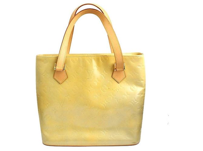 Louis Vuitton Borsa Tote Vernis Gialla Giallo