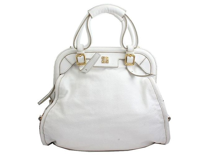Givenchy Bolsa tote e bolsa de ombro em couro branco