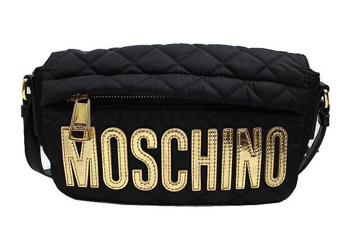 Moschino Borsa a tracolla matelassé nera Nero