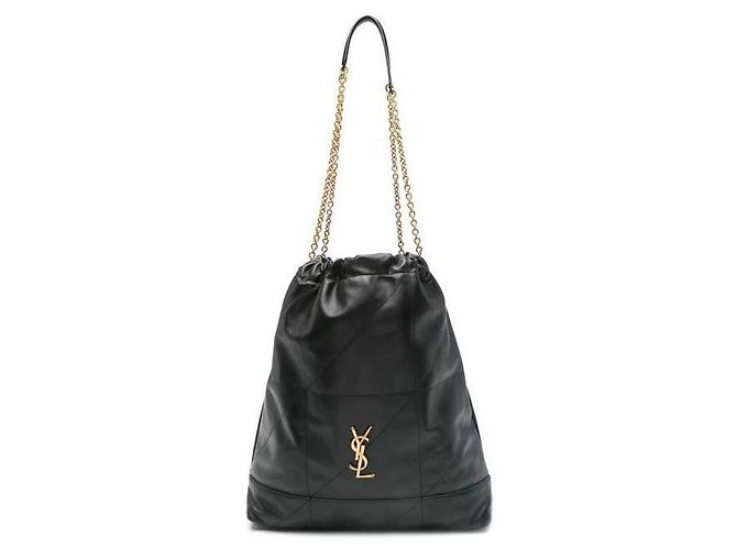 Saint Laurent Große Pouch-Tasche Schwarz