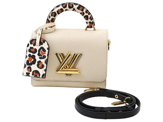Louis Vuitton Poignée Léopard Twist PM Epi Blanc