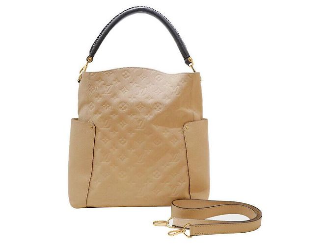Louis Vuitton Borsa Hobo Bagatelle Monogram Empreinte Borsa Tote Borsa a Spalla Marrone