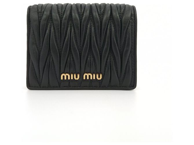 Miu Miu Cartera acolchada Negro